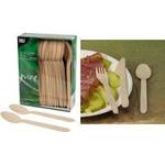 PAPSTAR Holz-Löffel "pure", Länge: 157 mm aus natürlich hellem Birkenholz, biologisch abbaubar - 1 Stück (18249)