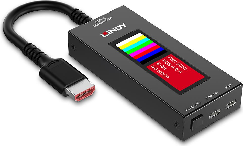 Lindy HDMI 8K30 Signal Generator Signalgenerator Schwarz
