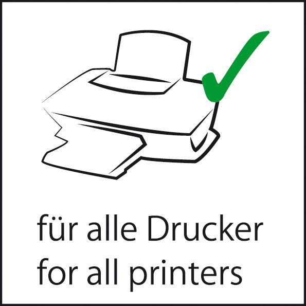 sigel Design-Papier, DIN A4, 90 g/qm, Motiv "Menü Speisen" Feinpapier, für InkJet-, Laserdrucker und Kopierer - 1 Stück (DP125)