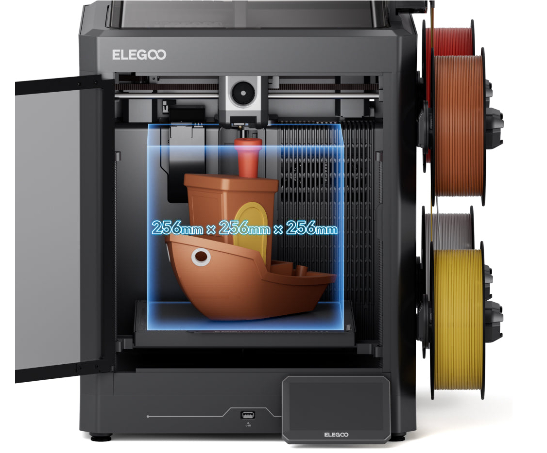 ELEGOO Centauri Carbon 2 Combo FDM 3D-Drucker 256×256×256 mm 500 mm/s WLAN Grau