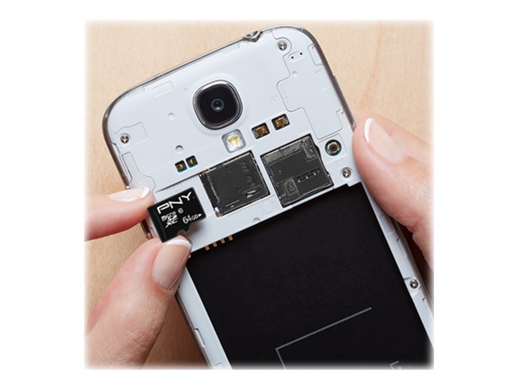 PNY Performance Plus microSDXC 64 GB Class 10 Flash-Speicherkarte Schwarz