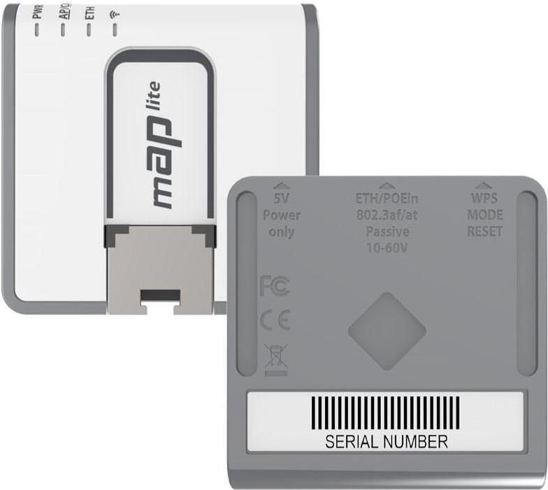 MikroTik RouterBOARD mAP lite 2,4 GHz Access Point PoE Weiß