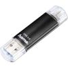 USB-Stick "Laeta Twin", USB 3.2 (Gen1)/2.0, 64GB, 40MB/s, Schwarz (124000)