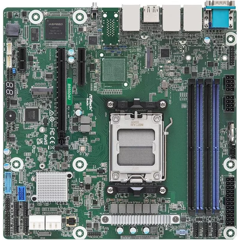 Asrock B650D4U Motherboard AMD B650 Express Buchse AM5 micro ATX (B650D4U) (geöffnet)