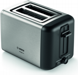 Bosch TAT3P420DE Toaster 2 Scheibe(n) Schwarz - Silber 970 W (TAT3P420DE)