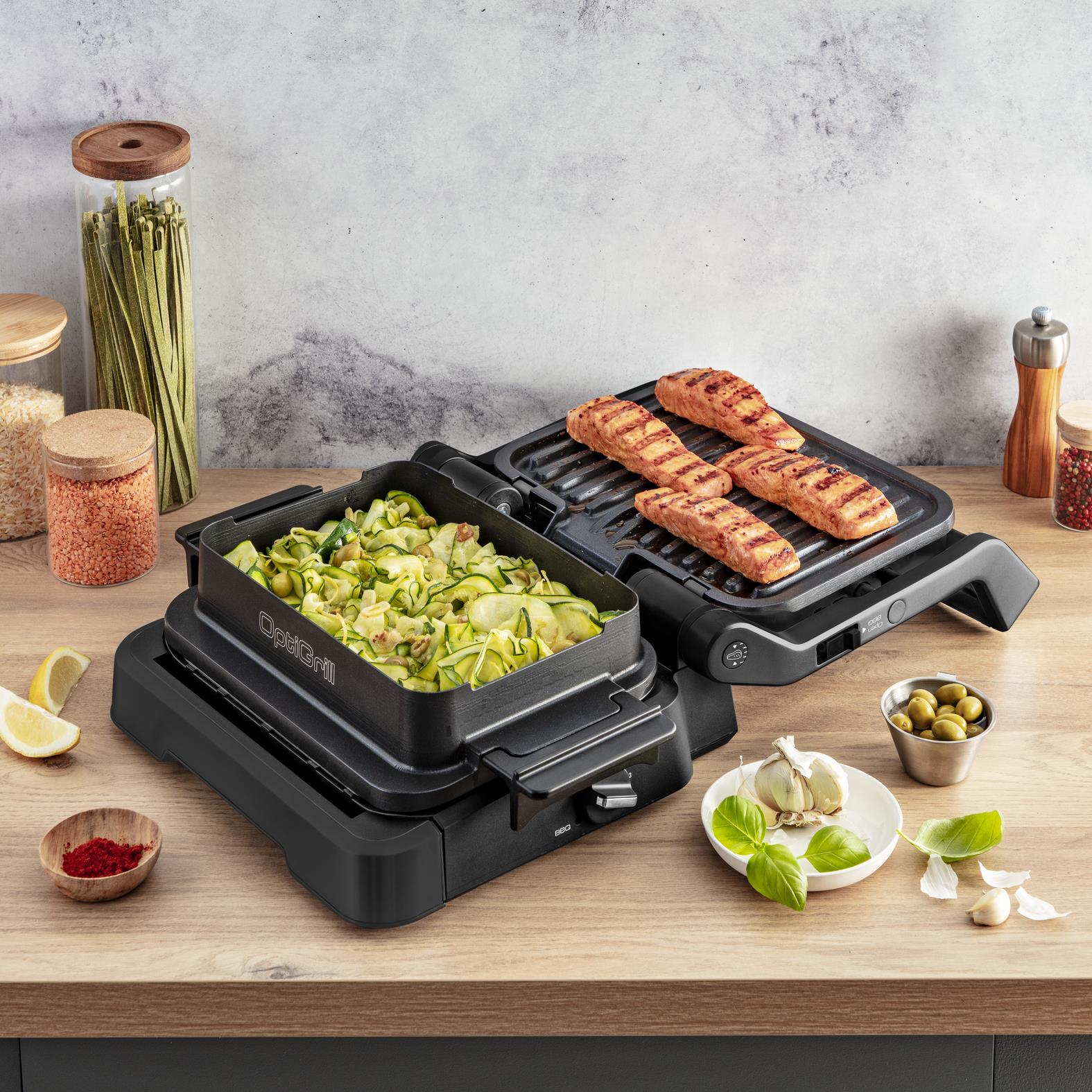 Tefal OptiGrill 4in1 GC7748 Kontaktgrill 600 cm² Schwarz