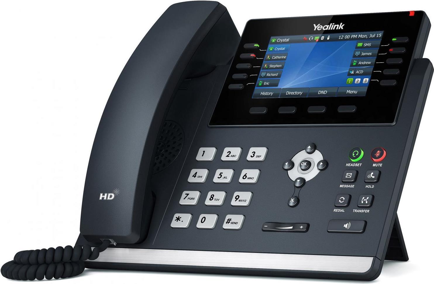 Yealink SIP-T46U VoIP-Telefon mit Rufnummernanzeige (SIP-T46U)