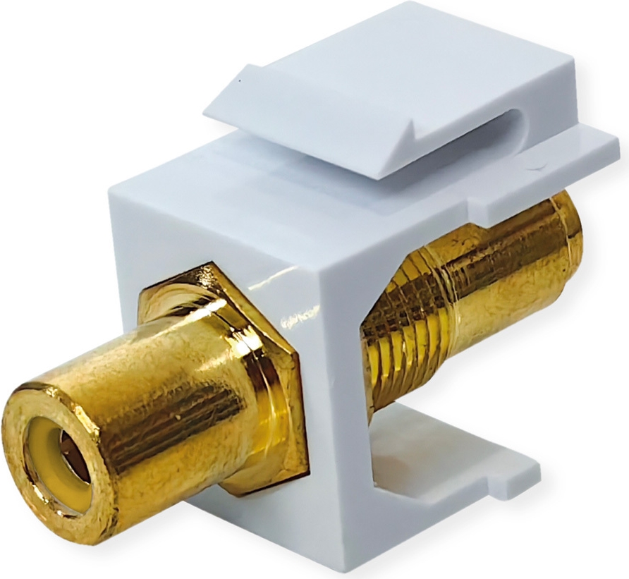 VALUE ROLINE Keystone-Kupplung RCA geschirmt Kunststoff gelb (25.99.8212)