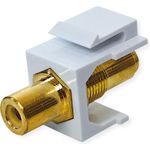 VALUE ROLINE Keystone-Kupplung RCA geschirmt Kunststoff gelb (25.99.8212)