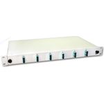 Lightwin LWL Spleissbox, 12 Fasern, 6x DSC Multimode, 50/125µm OM3 Pigtail Spleißboxen (SPBOX 12G50 OM3 DSC)