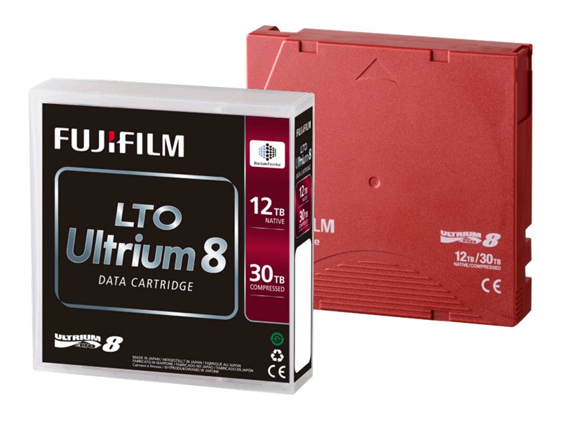 Fujifilm LTO Ultrium 8 WORM 12 TB / 30 TB mit Strichcodeetikett