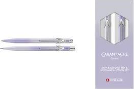 CARAN D'ACHE Schreibgeräte-Set BLOOMING LAVENDER Farbverlauf von Flieder nach Grau, Inhalt: je 1x - 1 Stück (8490.707)