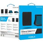 Mobilis 048015. Etui-Typ: Folio, Markenkompatibilität: Universal, Maximaler Bildschirmdurchmesser: 27,9 cm (11" ), Anzahl der Stand-Modi: 2, Produktfarbe: Schwarz (048015)
