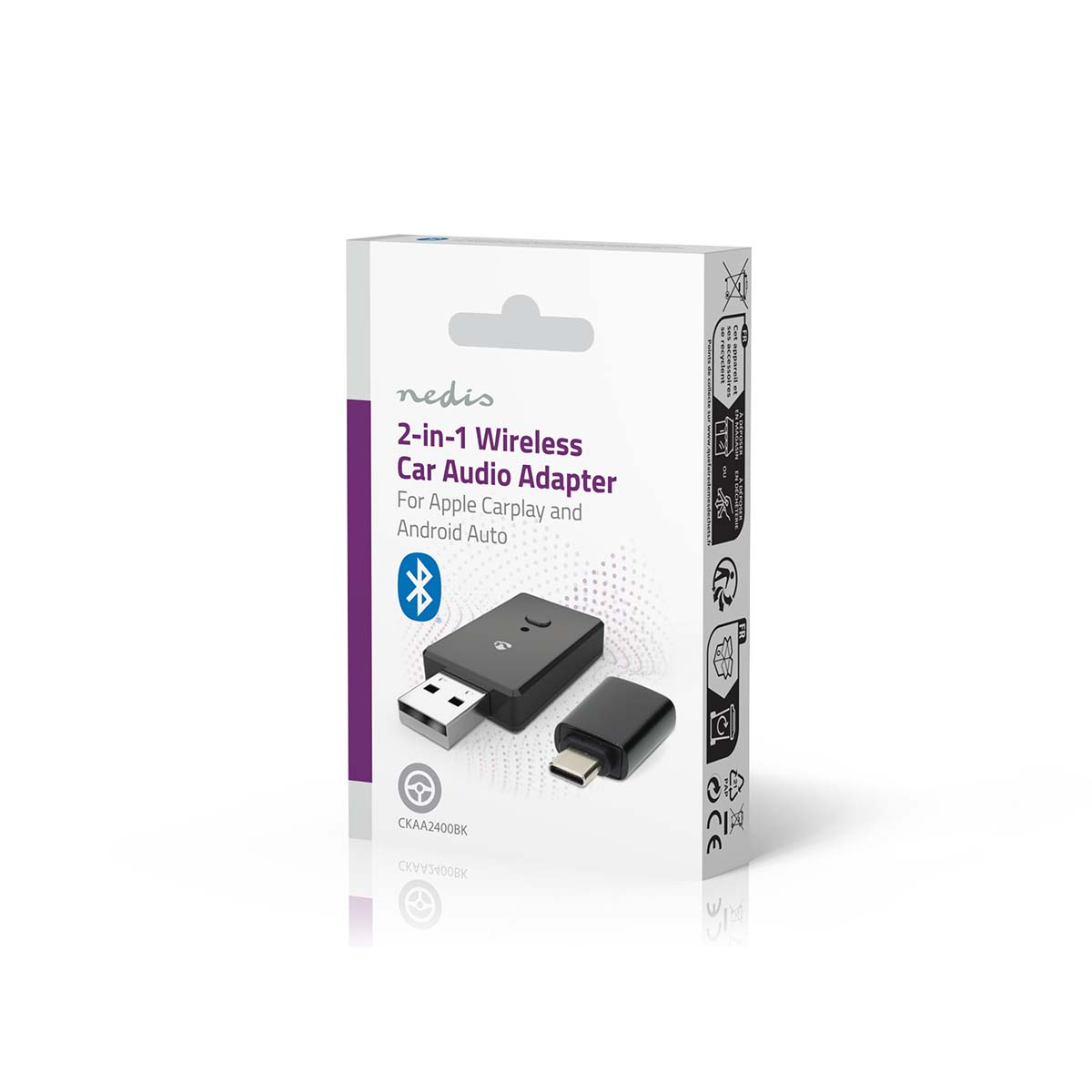 Nedis CKAA2400BK Bluetooth USB-Adapter USB Typ-A 10 m Reichweite Schwarz