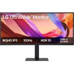 LG UltraWide 34U650A-B 86,4cm (34") WQHD IPS Curved Office Monitor 21:9 HDMI/DP/USB-C PD96W 100Hz 5ms [Energieklasse F] (34U650A-B.AEU) (geöffnet)