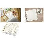 sigel Spiralbuch Jolie Inspire Square "Golden Rain" ca. DIN A5 quadratisch, 234 x 215 mm, blanko, 120 g/qm - 1 Stück (JQ100)