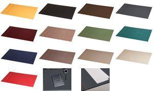 RHODIA Schreibunterlage RHODIARAMA, 600 x 400 mm, beige Vorderseite aus italienischem Kunstleder, orangefarbene - 1 Stück (318805C)