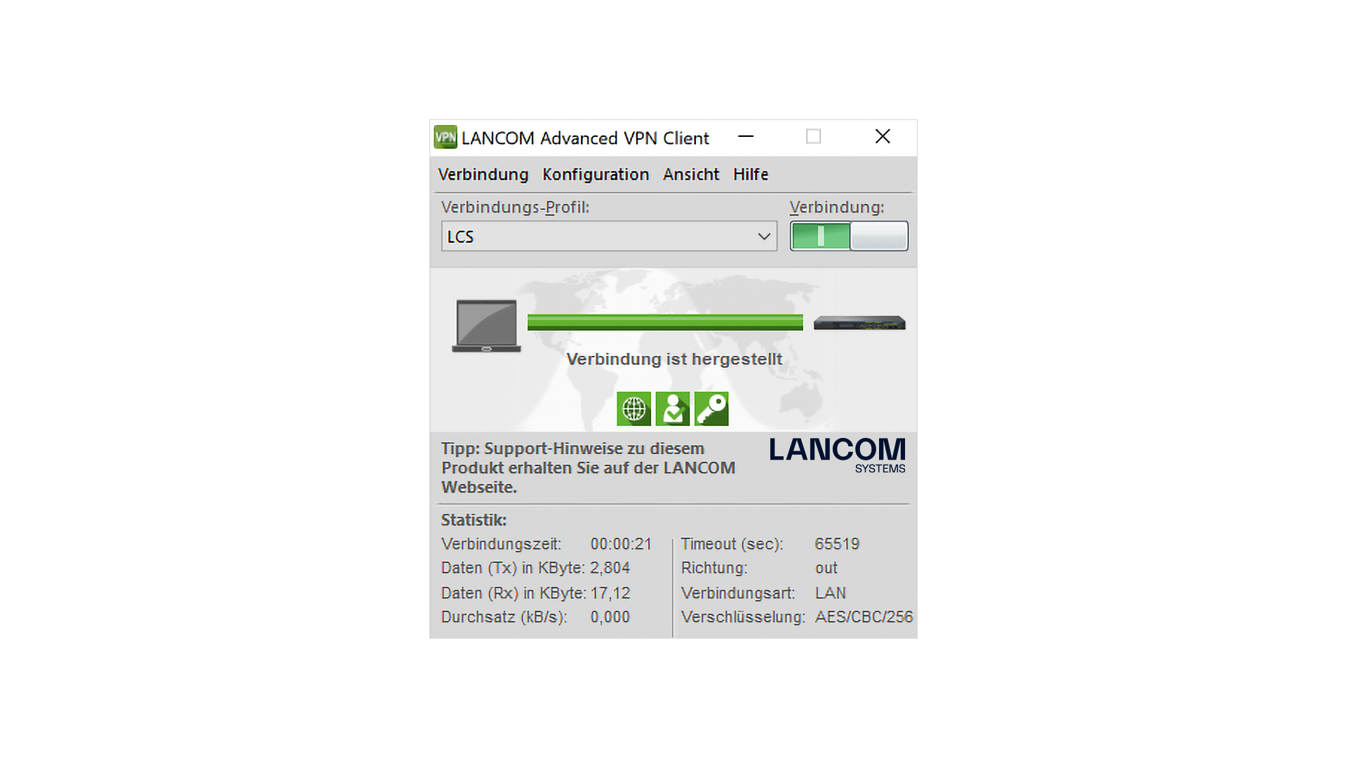 LANCOM Advanced VPN Client Vollversion 1 Benutzer Windows Englisch Deutsch