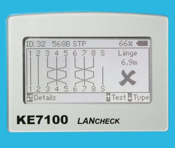 Kurth Electronic KE7010 Netzwerkprüfgerät für Durchgang, Identifikation und Unterbrechung Blau
