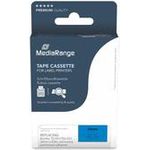 Mediarange Schriftbandkassette schwarz auf blau 8m x 24mm (MRBTZ551)