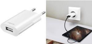 LogiLink USB-Steckdosenadapter, 1x USB-A, weiß, 5 Watt zum schnellen & effizienten Laden aller Elektronikgeräte, - 1 Stück (PA0093B)
