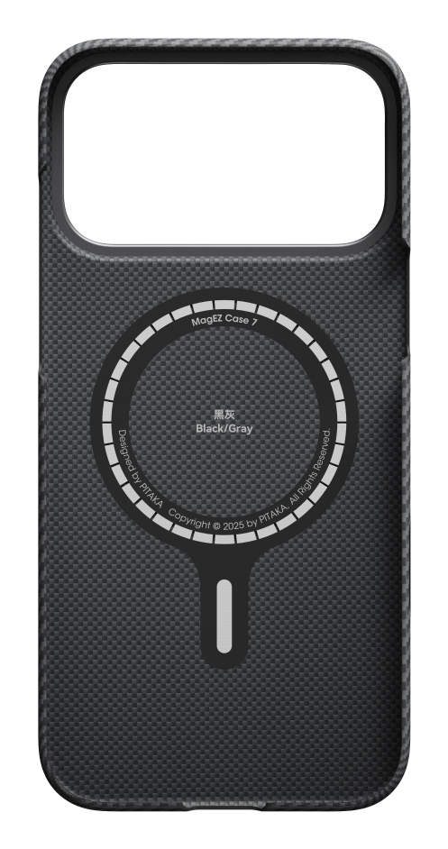 Pitaka Ultra-Slim Case KI1701BP für iPhone 17 Pro Schwarz/Grau