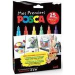 POSCA Pigmentmarker "Mes Premiers POSCA", 6er Set, sortiert wasserfest, geruchfrei, licht- Wasser- und UV-Strahlenfest, - 1 Stück (CF POSCA/6 002)