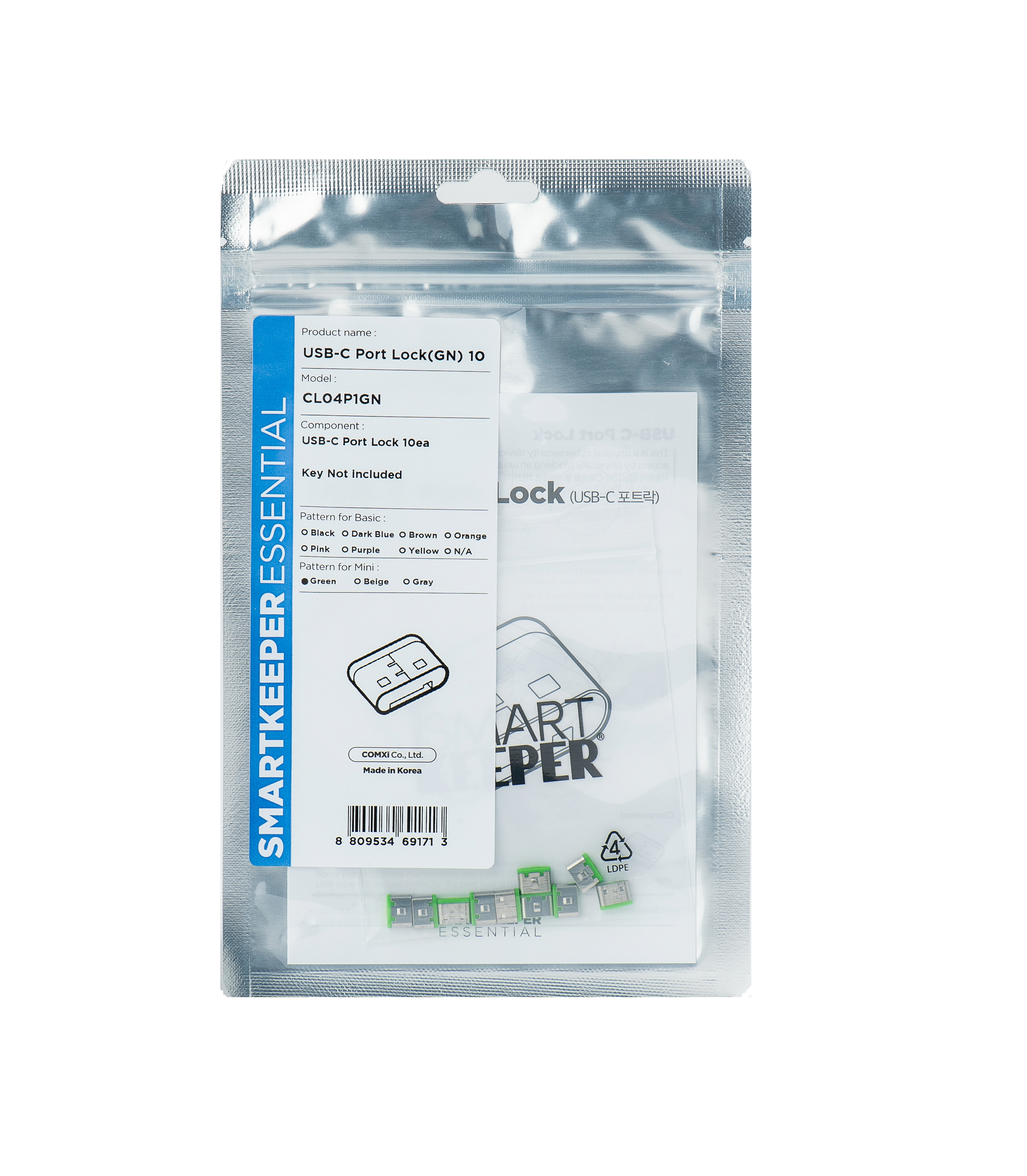 SmartKeeper CL04P1GN Schnittstellenblockierung USB Typ-C Grün