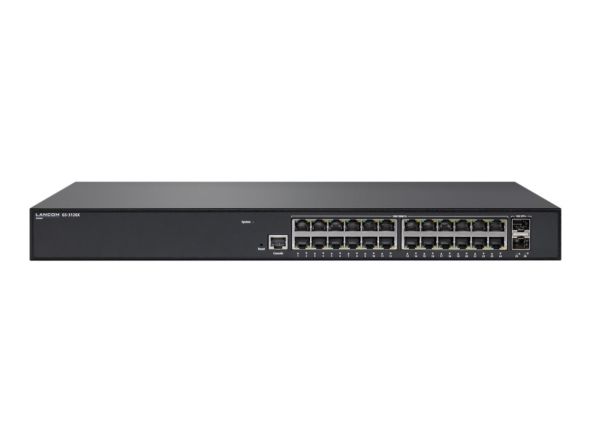 LANCOM GS-3126X L3 Lite Managed Switch 24 Ports 2x 10G SFP+ Schwarz