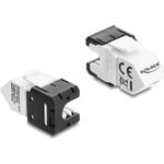 Delock Keystone Modul RJ45 Buchse zu LSA Cat.6A 45° gewinkelte ungeschirmt 180° (90939)