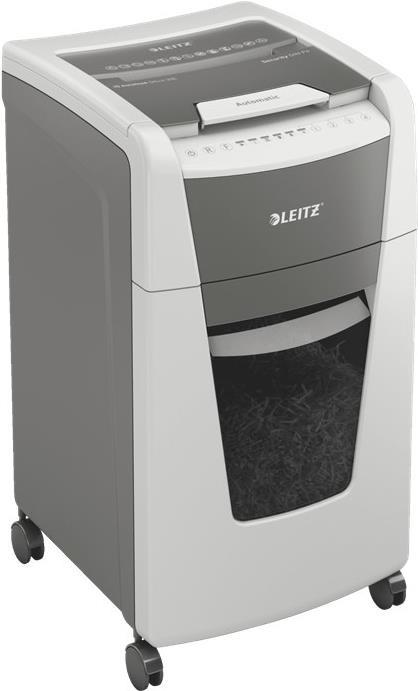 Leitz IQ AutoFeed Office 300 P4 Aktenvernichter Kreuzschnitt 300 Blatt Grau, Weiß
