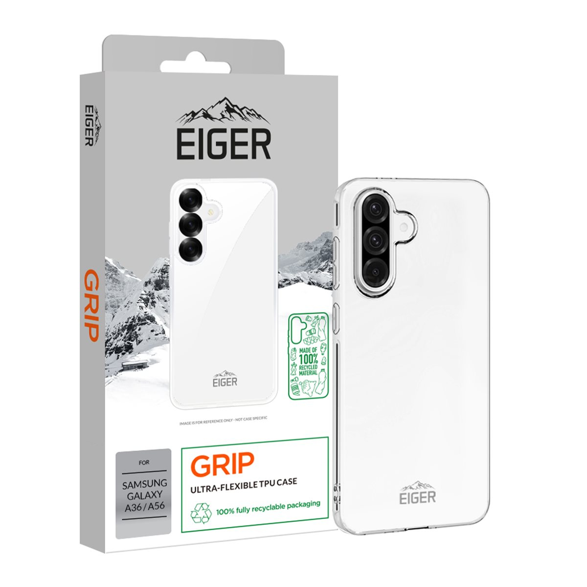 Eiger Grip Case GRS für Samsung Galaxy A36/A56 6,7" Transparent