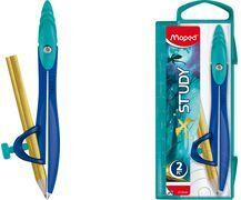 Maped Zirkelkasten DRAGON, 2-teilig für Kinder ab 6 Jahre, Metallschenkel, ergonomisches - 1 Stück (119415)