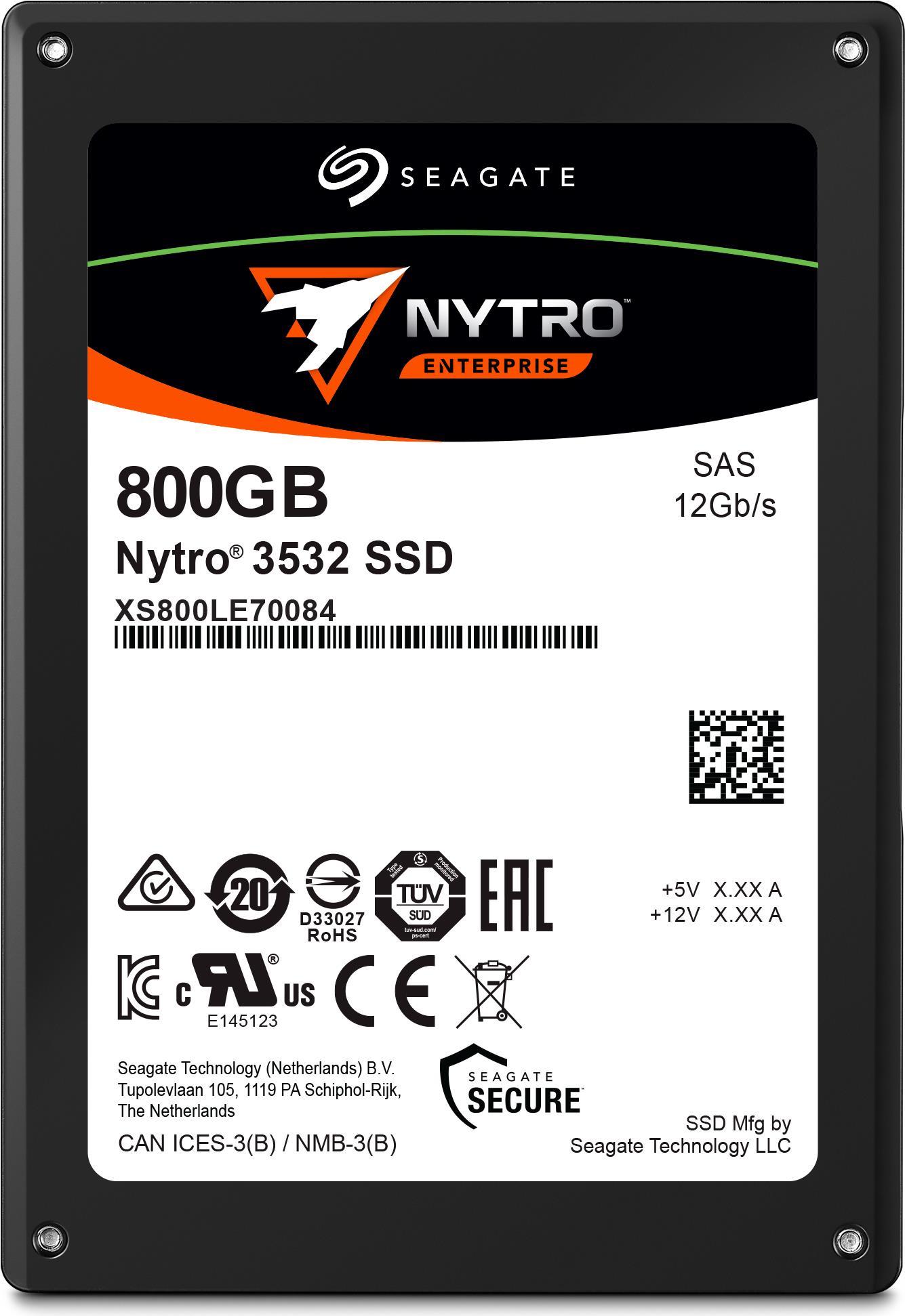 Seagate Nytro 3532 XS800LE70084 800GB 63,5mm 10 DWPD SAS SSD (XS800LE70084)