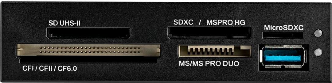 StarTech.com USB 3.0 Interner Multi-Kartenleser mit UHS-II Unterstützung 35FCREADBU3 Schwarz, Metallisch