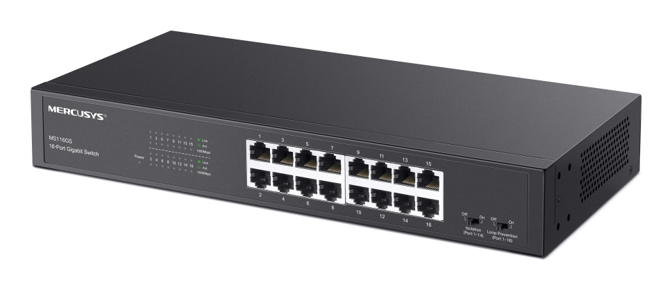 Mercusys MS116GS 16-Port Gigabit Switch Schwarz