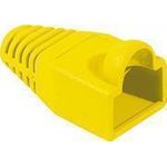 Knickschutztülle für Modularstecker RJ45, Rundkabel, gelb, VPE 10 Stück Knickschutztülle mit Rastnasenschutz (253195)