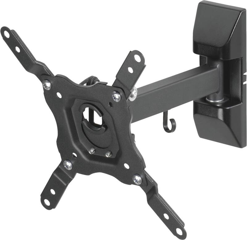 Vivanco Wandhalterung für Flachbildschirme bis 43" (109 cm), 25 kg, VESA 200 x 200 mm, neigbar und schwenkbar, Schwarz