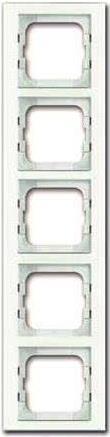 BJ 1725-280 Abdeckrahmen 5f Busch-axcent weißglas (2CKA001754A4441)