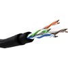 Goobay CAT 6 Outdoor Netzwerkkabel-Set, U/UTP, Schwarz, 305 m - Kupfermaterial, AWG 24/1 (solid), PE (55441)