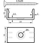 EUROLITE Halterung für U-Profil 20mm Kunststoff (51210869)