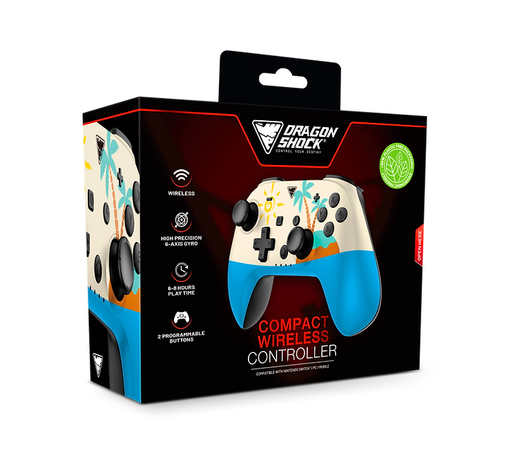 DragonShock PopTop Compact Kabelloser Gamepad Nintendo Switch Mehrfarbig