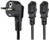 StarTech.com 2m C13 Stromkabel Schuko CEE7 auf 2x C13 Y Stromkabel C13 Kaltgerätekabel Stromkabel CEE 7 7 (M) bis IEC 60320 C13 Wechselstrom 250 V 10 A 2 m Schwarz  - Onlineshop JACOB Elektronik
