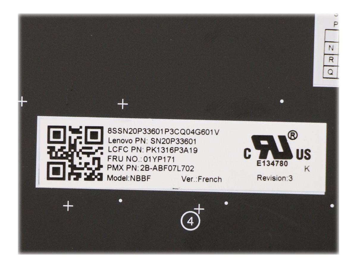 Lenovo Primax Ersatztastatur Notebook AZERTY (Französisch) Schwarz