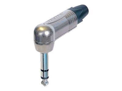Neutrik PX Series NP3RX 1/4" Winkel-Audio-Stecker 3-Pol Mono Nickel Schwarz, Silber