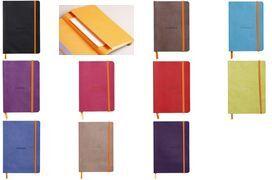 RHODIA Notizbuch RHODIARAMA, DIN A5, kariert, orange weicher Einband aus Kunstleder mit Prägung, 80 Blatt, - 1 Stück (117821C)