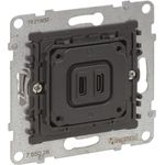 Legrand SEANO Einsatz 2f 765028 USB-Ladesteckdose Typ C+C m.Ladestrom 3 5 (765028)