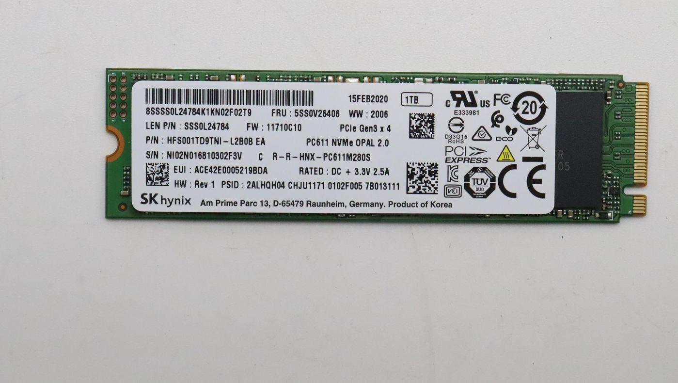 Lenovo 1TB M.2 2280 PCIe3x4 SKH OPAL (5SS0V26406)