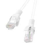 PATCHCORD KAT.5E UTP 3M BIALY FLUKE PASSED LANBERG 10-PACK (PCU5-20CC-0300-W)