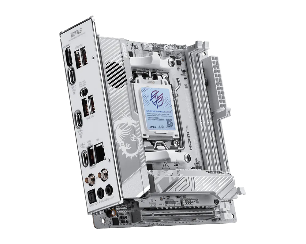 MSI MPG X870I EDGE TI EVO WIFI Mainboard Mini-ITX AMD X870 Sockel AM5 Weiß